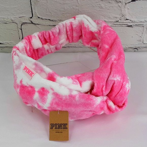 'PINK' VICTORIA'S SECRET TIE-DYE KNOTTED HEADWRAP/ BAND - Picture 1 of 16